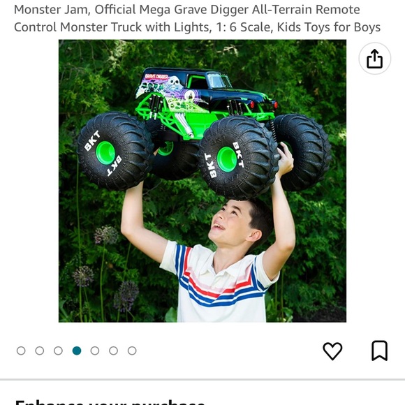 OFFICIAL MEGA gravedigger all terrain RC monster truck with lights BRAN NEW!!! - Picture 6 of 7